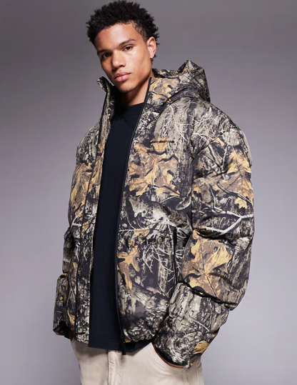 Good For Nothing Puffer Jacket In All Over Real Tree Print