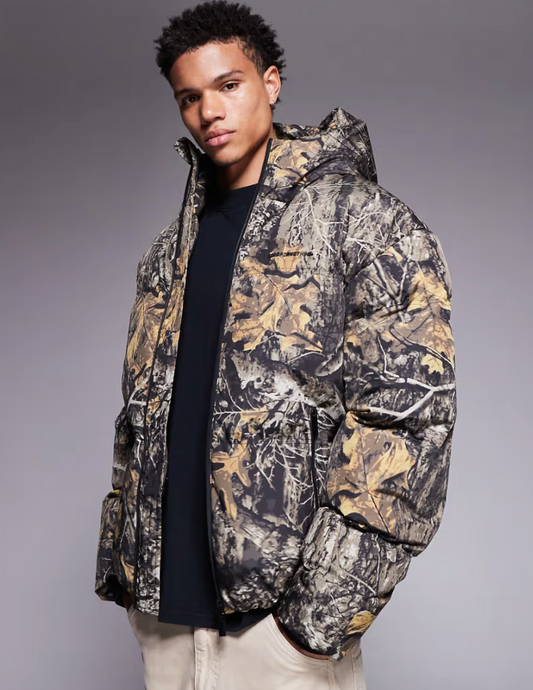 Good For Nothing Puffer Jacket In All Over Real Tree Print