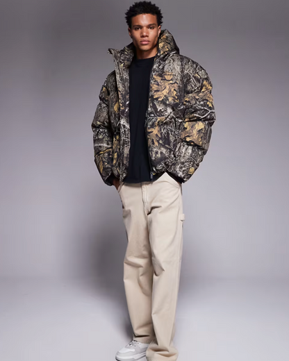 Good For Nothing Puffer Jacket In All Over Real Tree Print