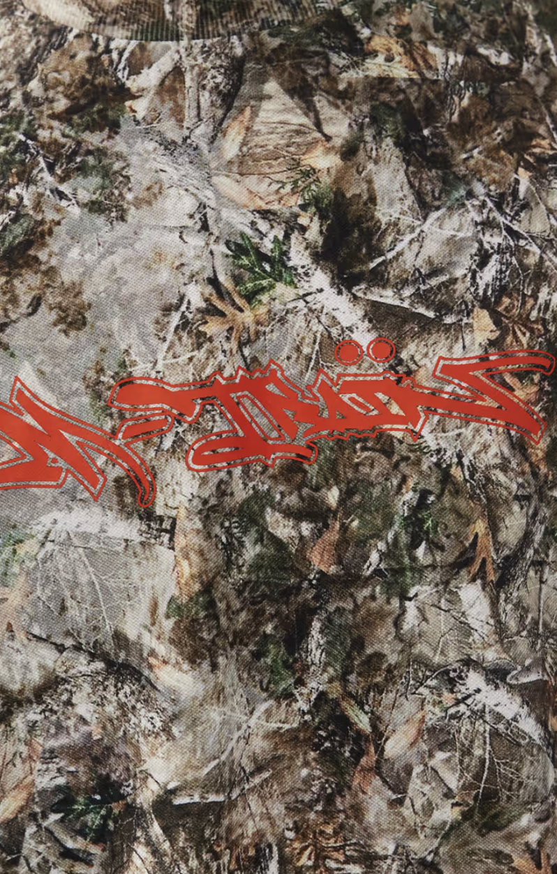 Oversized Camo Print T-Shirt In Multi