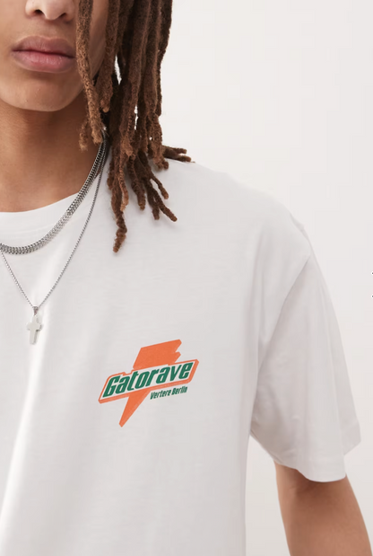 Vertere Berlin Gatorave Back Print Oversized T-Shirt In White