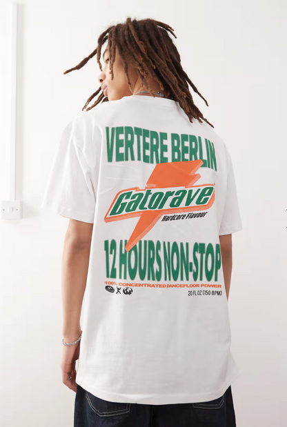 Vertere Berlin Gatorave Back Print Oversized T-Shirt In White