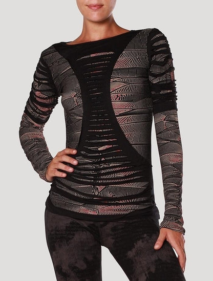 LUKE Long Sleeve top In Black