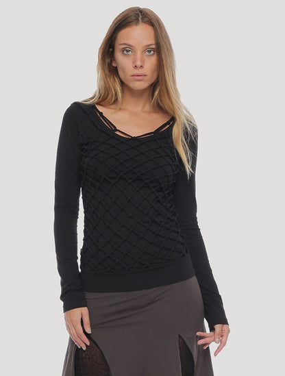 BASKET RMX Long Sleeves Top In Black