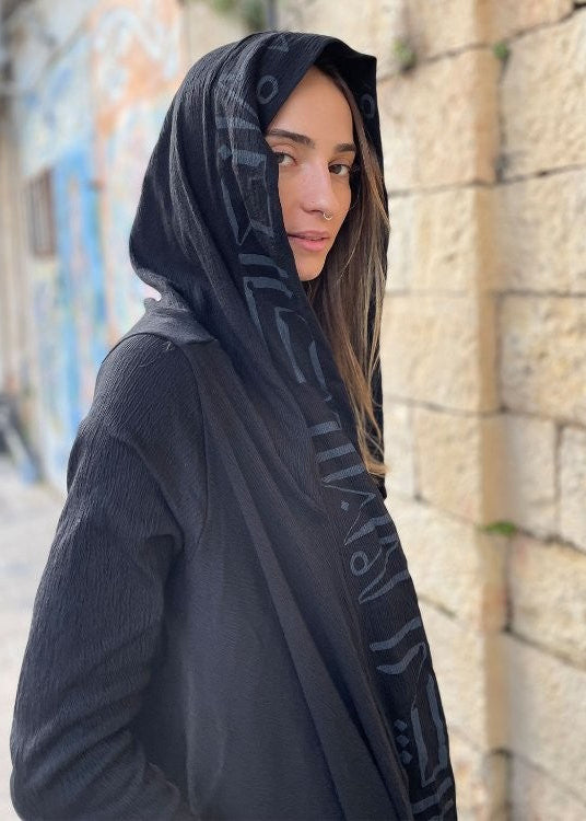 JAKA Cardigan In Black/Blue