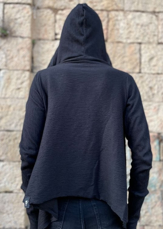 JAKA Cardigan In Black/Blue