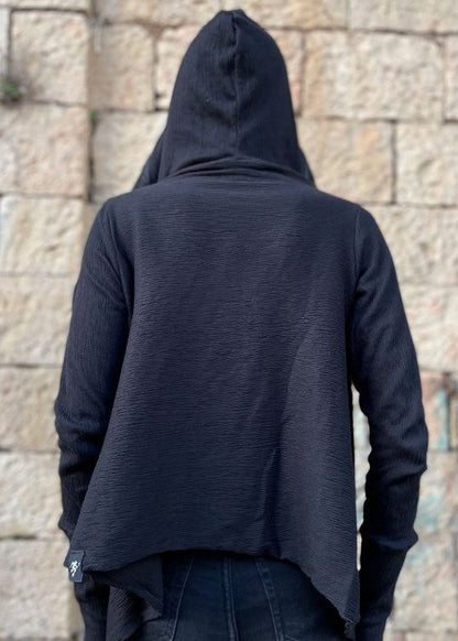 JAKA Cardigan In Black/Blue