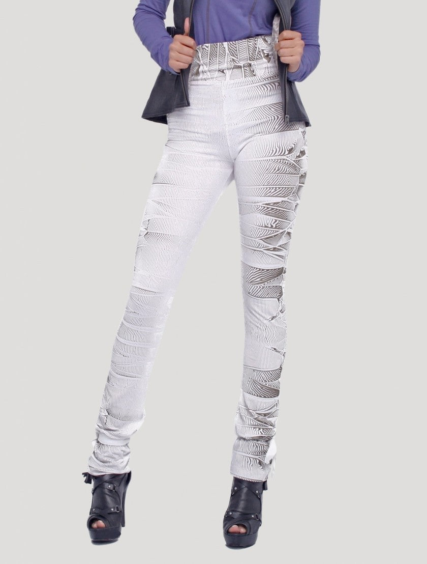 Crystal Leggings In Off-White