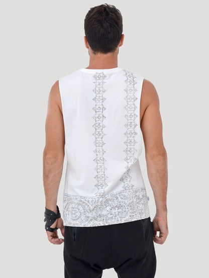 MEMO Sleeveless Tee In White