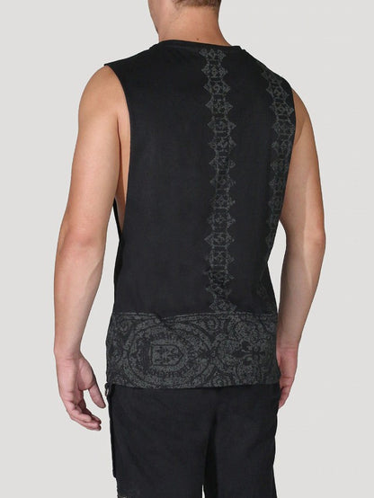MEMO Sleeveless Tee In Black