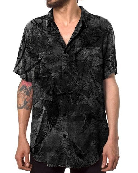 SHATTER Button Shirt In Black & Grey