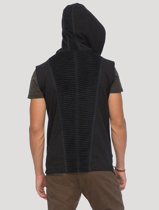 DHARMA Hoodie Vest In Black
