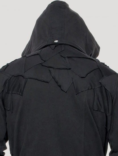 OKESA Hood Long Coat In Black