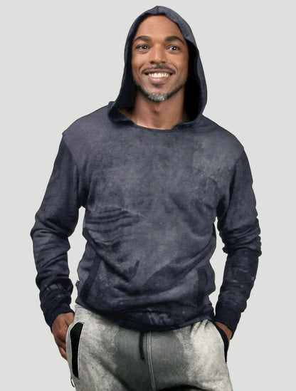 BRUSH UNISEX Hood Jumper In Black/Charcoal