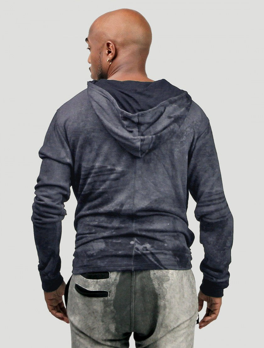 BRUSH UNISEX Hood Jumper In Black/Charcoal