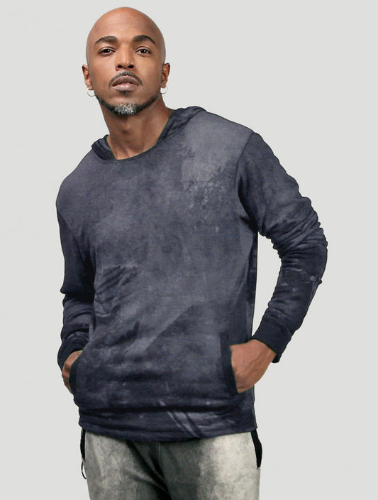 BRUSH UNISEX Hood Jumper In Black/Charcoal