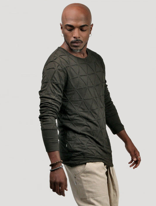 ZENTANGLE Long Sleeves Shirt In Olive