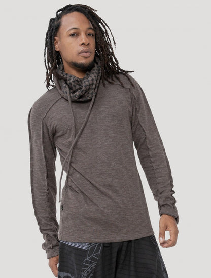 KAFIYA Hooded Sweater In Charocal