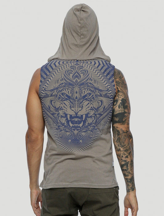TIGER Sleeveless Tee In Steel