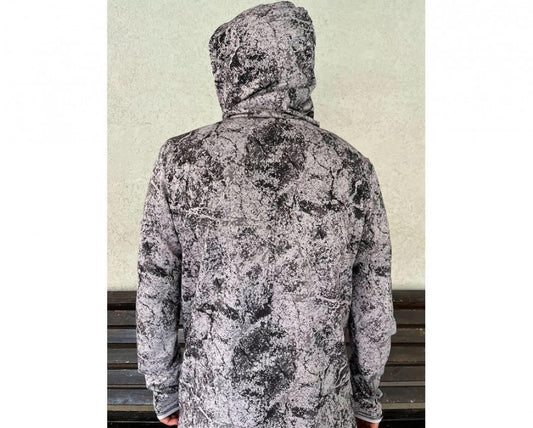 LUNE Long Sleeve Hooded Sand Texture