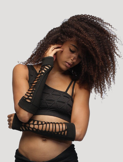 BRAIDED Gloves In Black