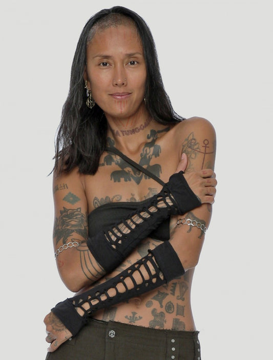 BRAIDED Gloves In Black