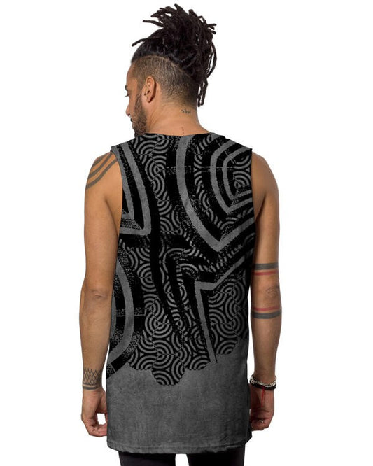 SHIBA Tank Top In Grey Wash