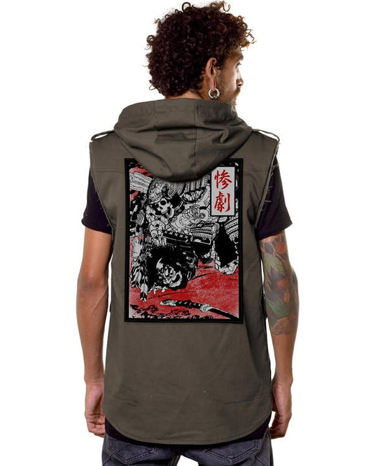 SHINANGA Denim Vest In Stone