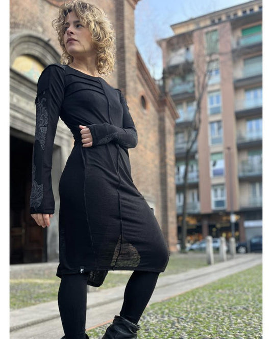 KEREN Long Sleeve Midi Dress