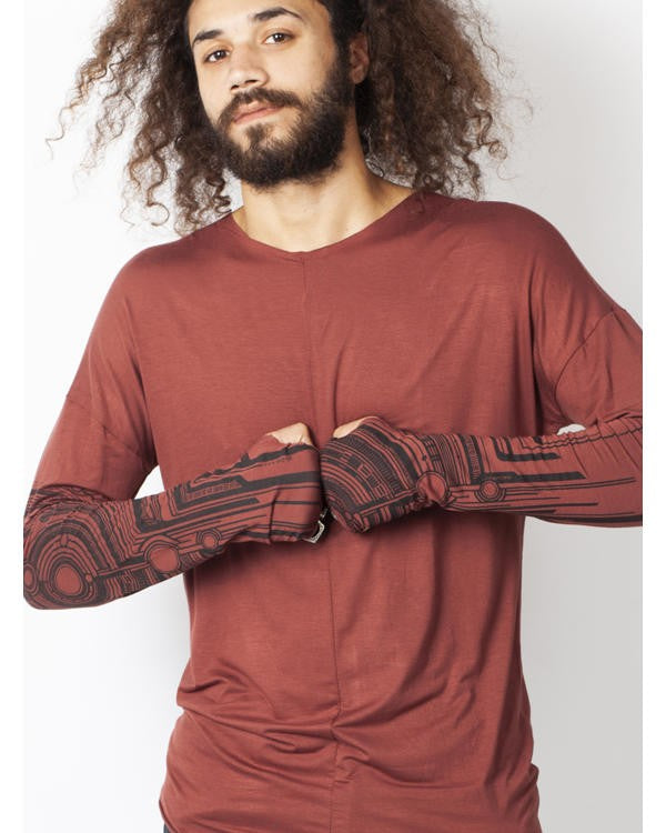 YOSHINORI Long Sleeve Shirt In Eggplant
