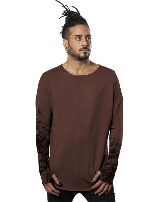 YOSHINORI Long Sleeve Shirt In Eggplant