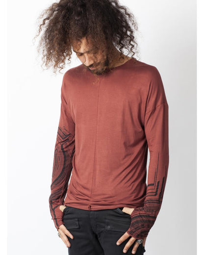 YOSHINORI Long Sleeve Shirt In Eggplant