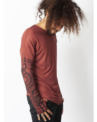 YOSHINORI Long Sleeve Shirt In Eggplant