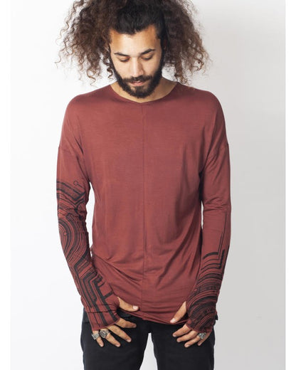 YOSHINORI Long Sleeve Shirt In Eggplant