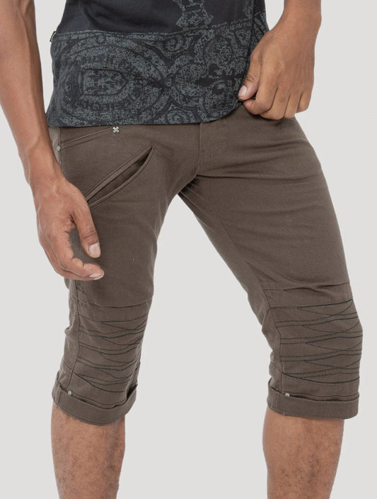 GROOVY RMX Shorts In Olive (7792775626804)