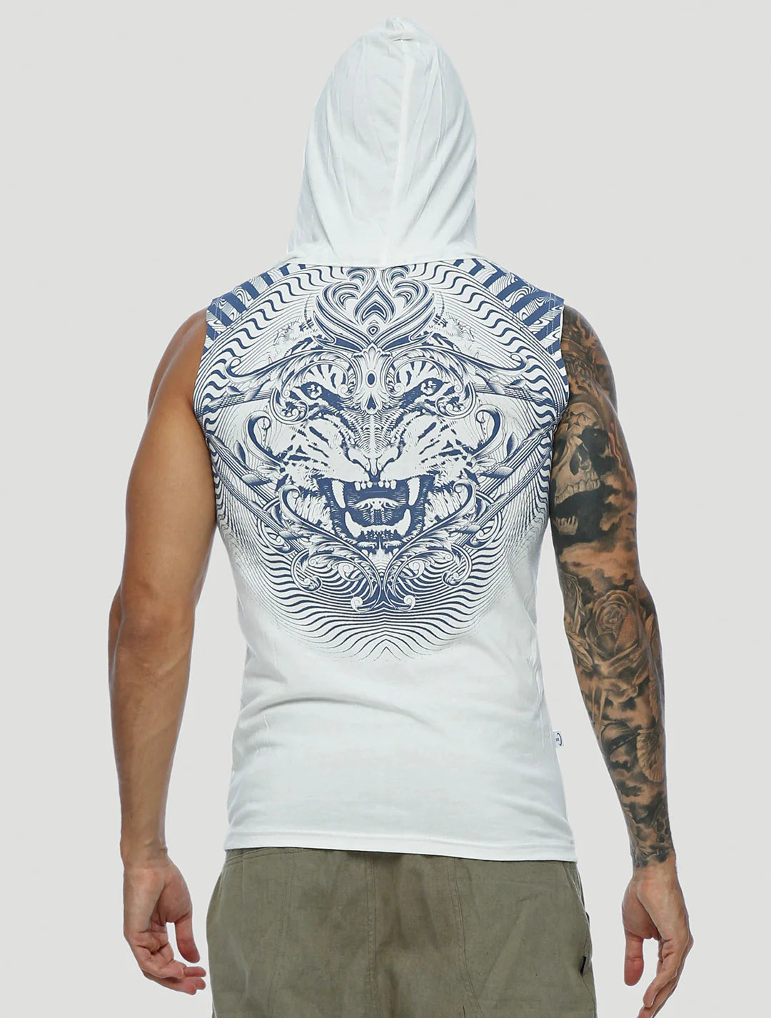 TIGER Sleeveless Tee In White