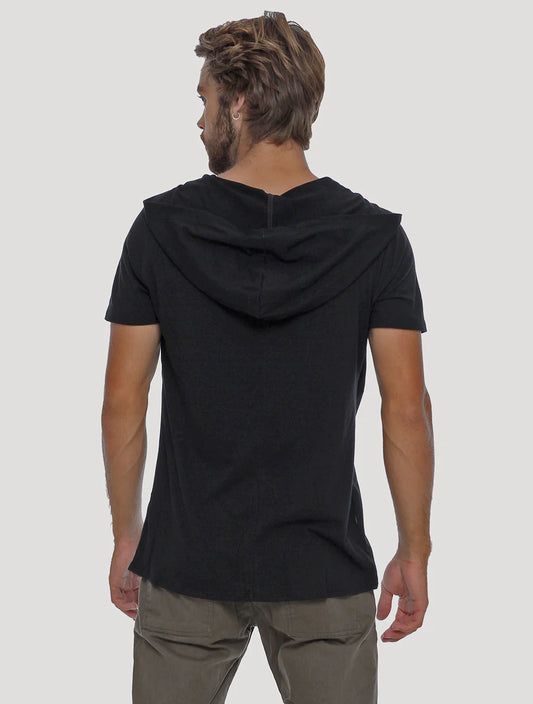 VIPA Hooded T-Shirt In Black
