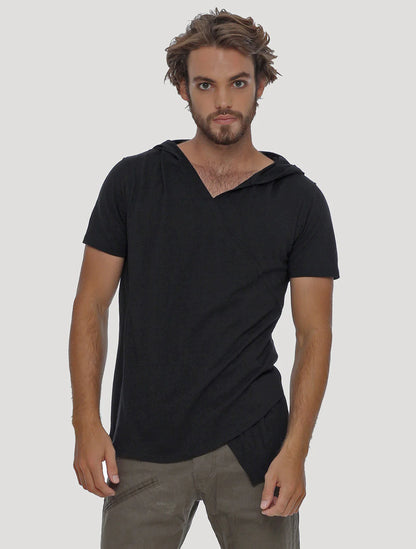 VIPA Hooded T-Shirt In Black
