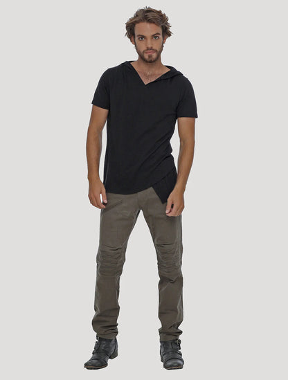 VIPA Hooded T-Shirt In Black