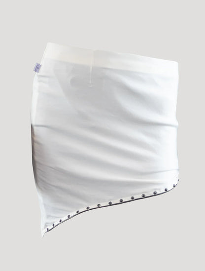ZIP Mini Skirt In Off-White