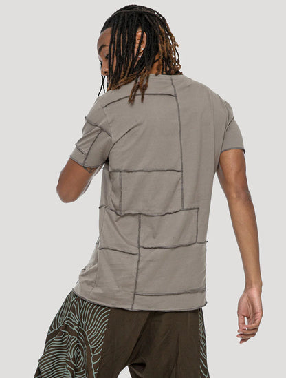 PATCHWORK T-Shirt In Cement