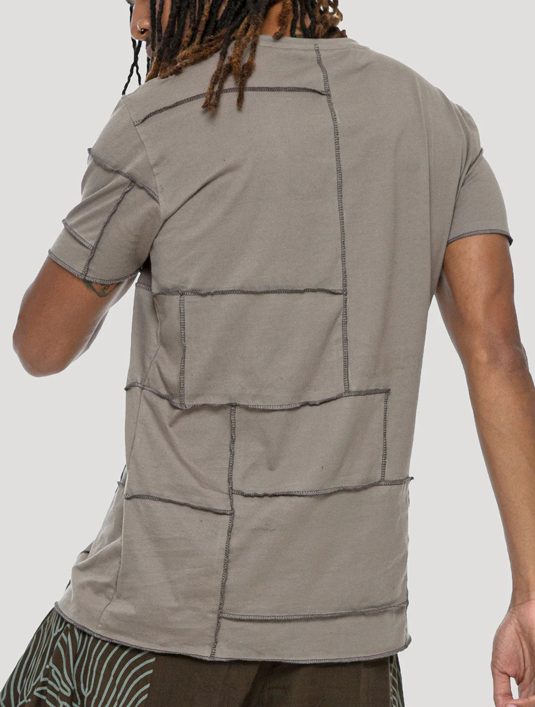PATCHWORK T-Shirt In Cement