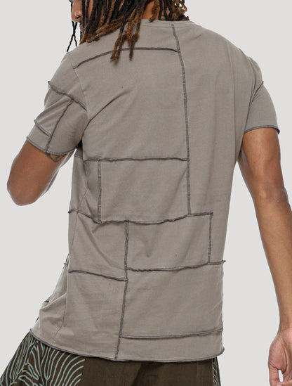 PATCHWORK T-Shirt In Cement