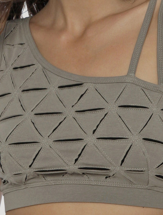 TANGLED Bra Top In Cement