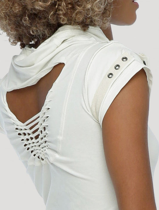 BILLY Short Sleeve Top In White