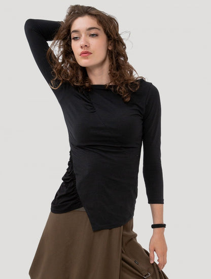 KIRTAN Long Sleeves Top In Black