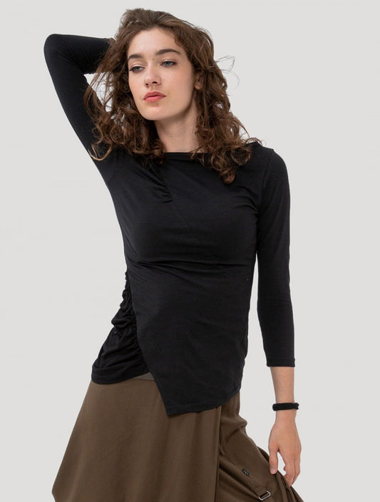 KIRTAN Long Sleeves Top In Black