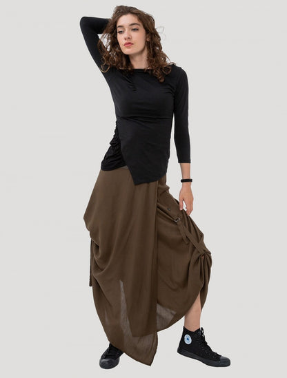 KIRTAN Long Sleeves Top In Black