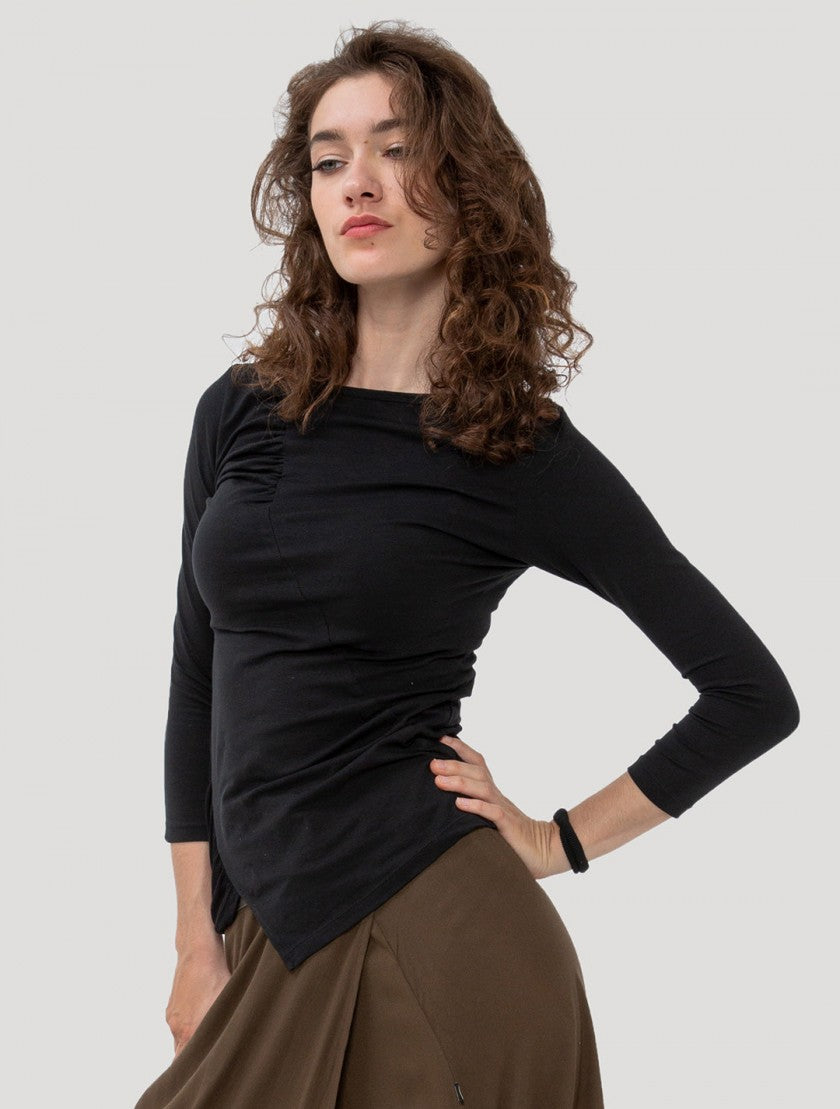 KIRTAN Long Sleeves Top In black