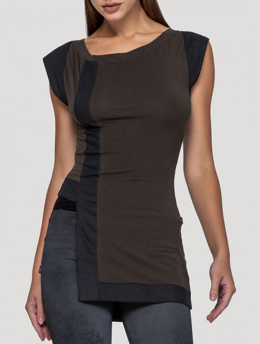 VENUS Sleeveless Tunic In Steel